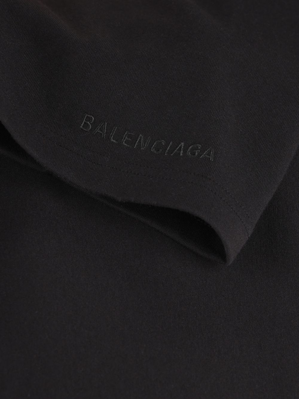 Balenciaga T-Shirts And Polos Black Polyester Cotton