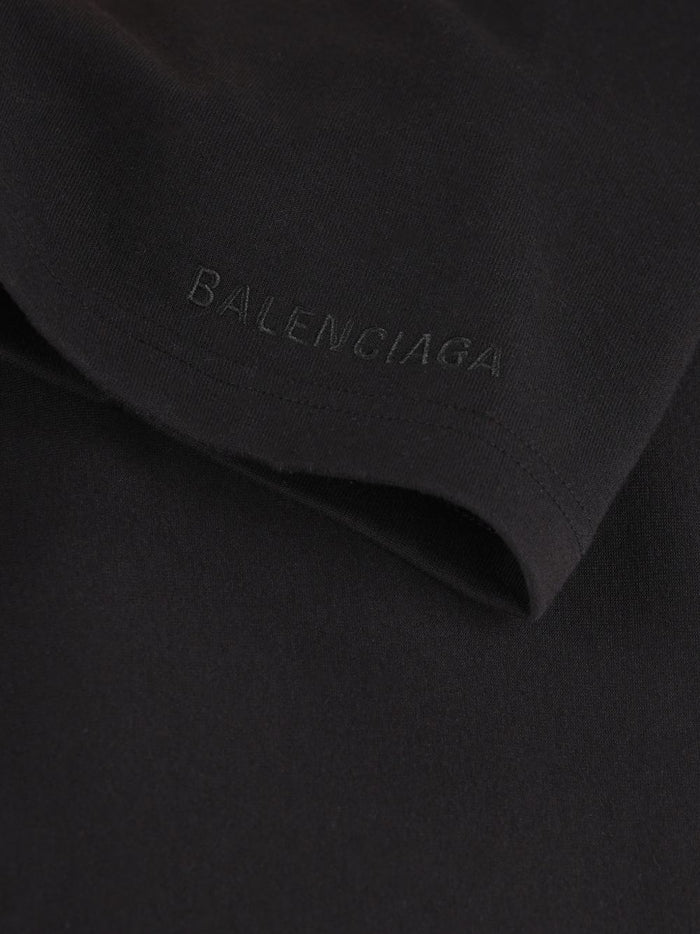 Balenciaga T-Shirts And Polos Black Polyester Cotton