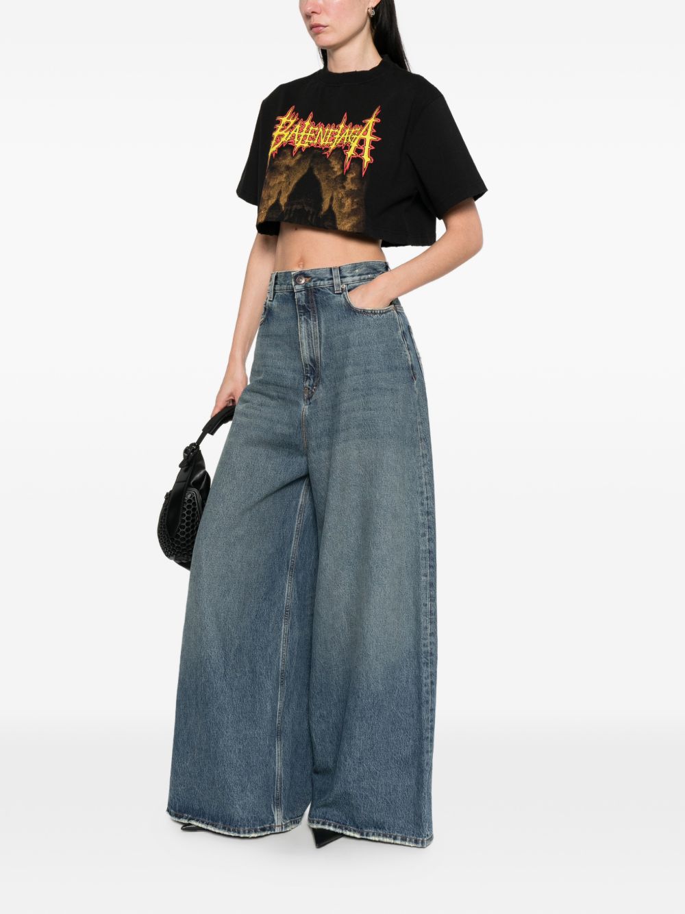 Balenciaga Jeans Blue Calf Leather