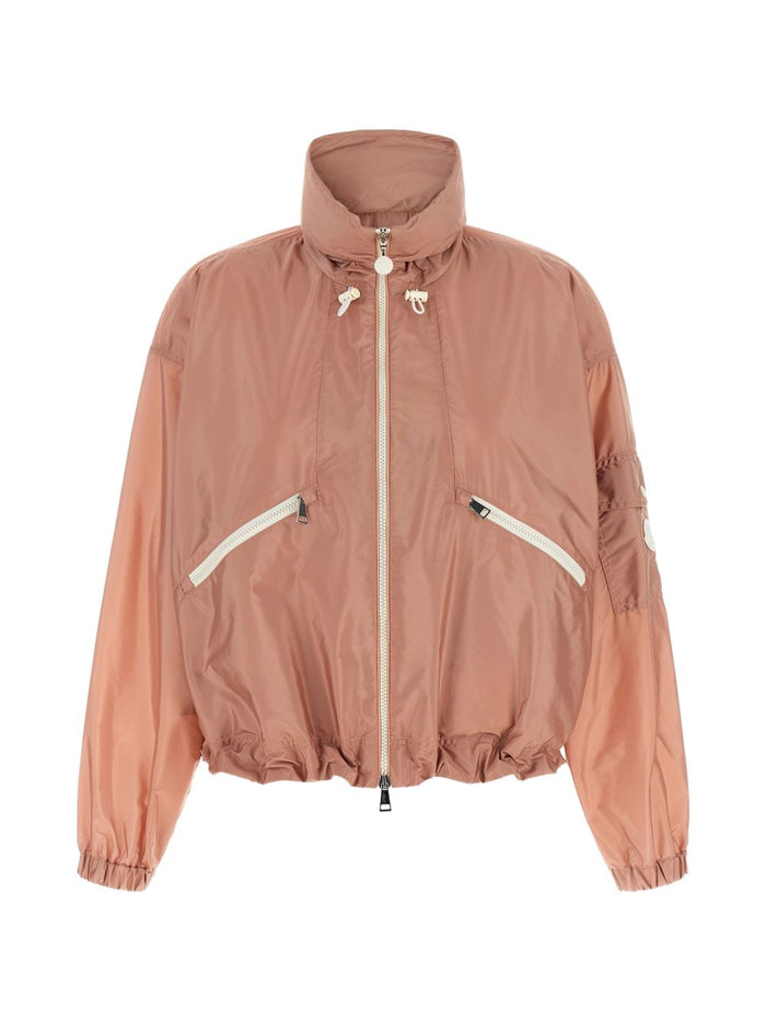 Moncler Coats Pink Polyamide