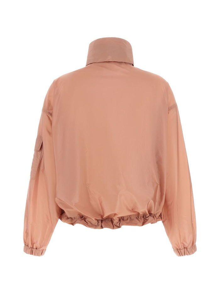 Moncler Coats Pink Polyamide