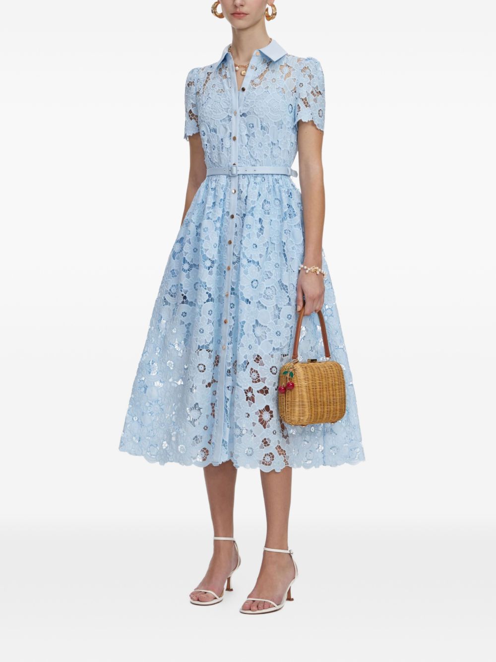 Self-Portrait Dresses Clear Blue Polyester