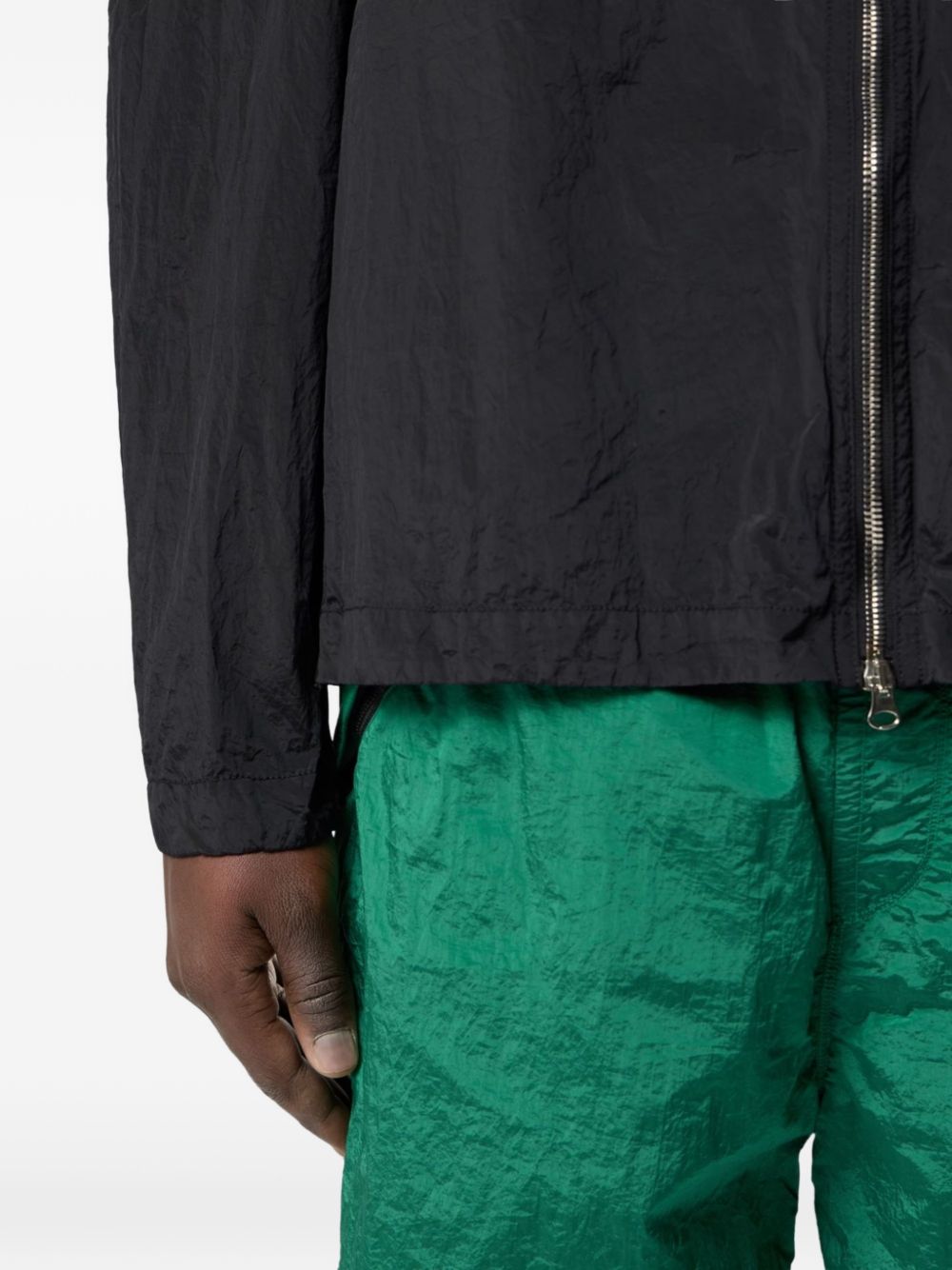 Stone Island Shirts Black Resina Poliuretanica