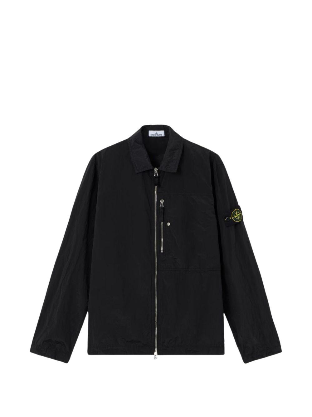 Stone Island Shirts Black Resina Poliuretanica