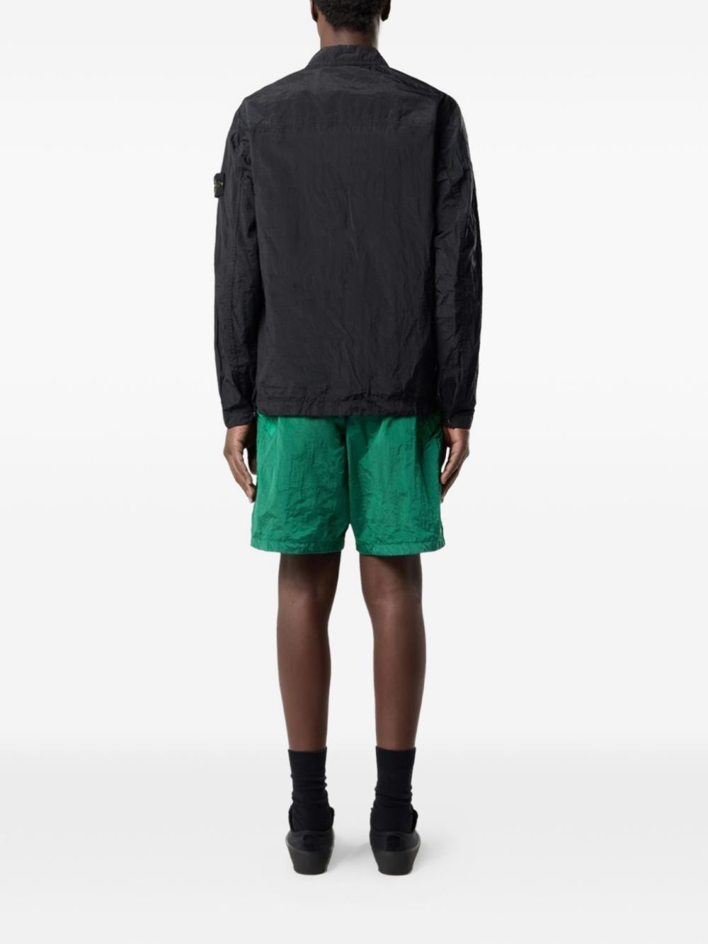 Stone Island Shirts Black Resina Poliuretanica