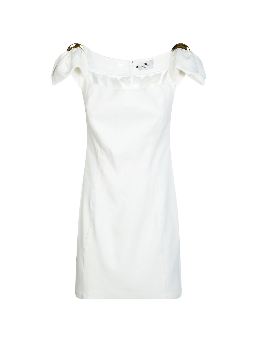 Elisabetta Franchi Dresses Ivory Linen 42 Viscose Elastane