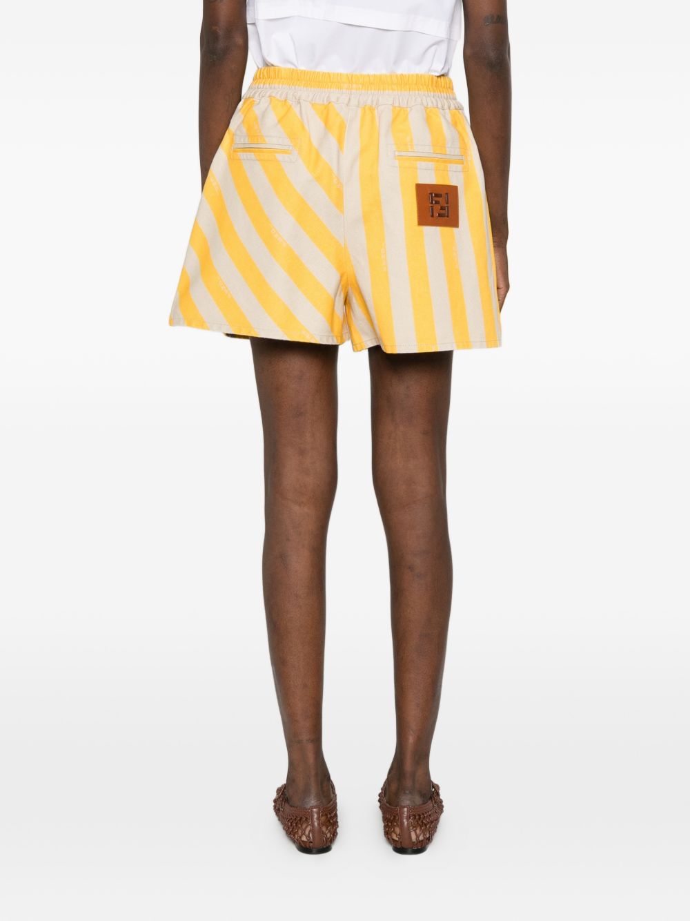 Fendi Shorts Yellow Cotton
