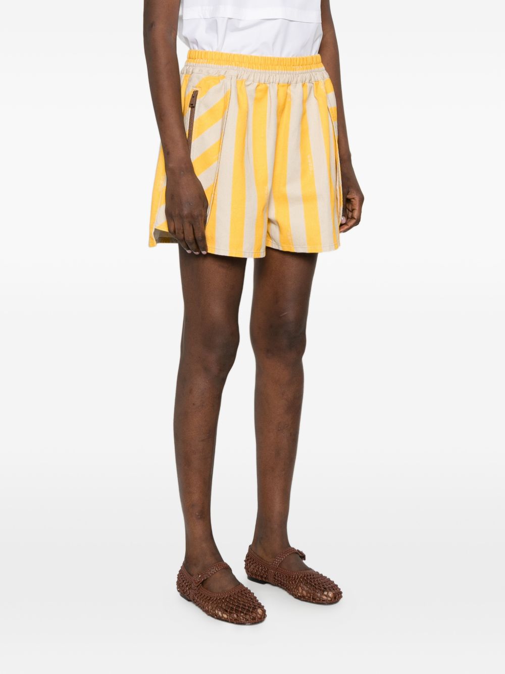 Fendi Shorts Yellow Cotton