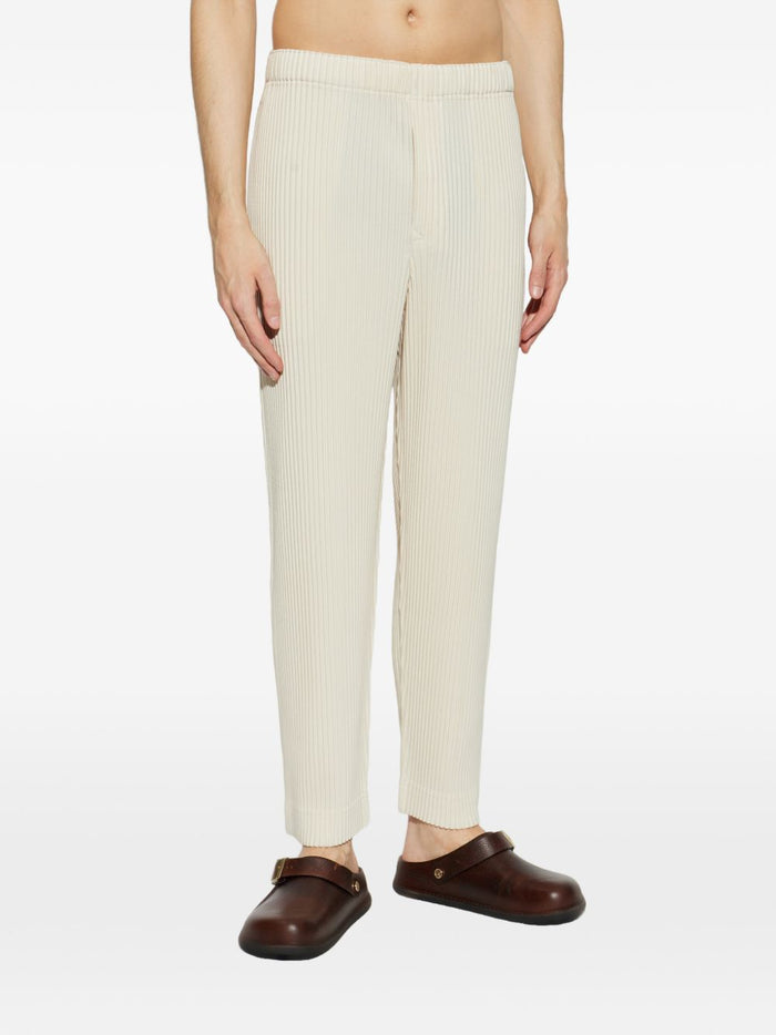 Homme Plisse Issey Miyake Trousers Beige Poyester