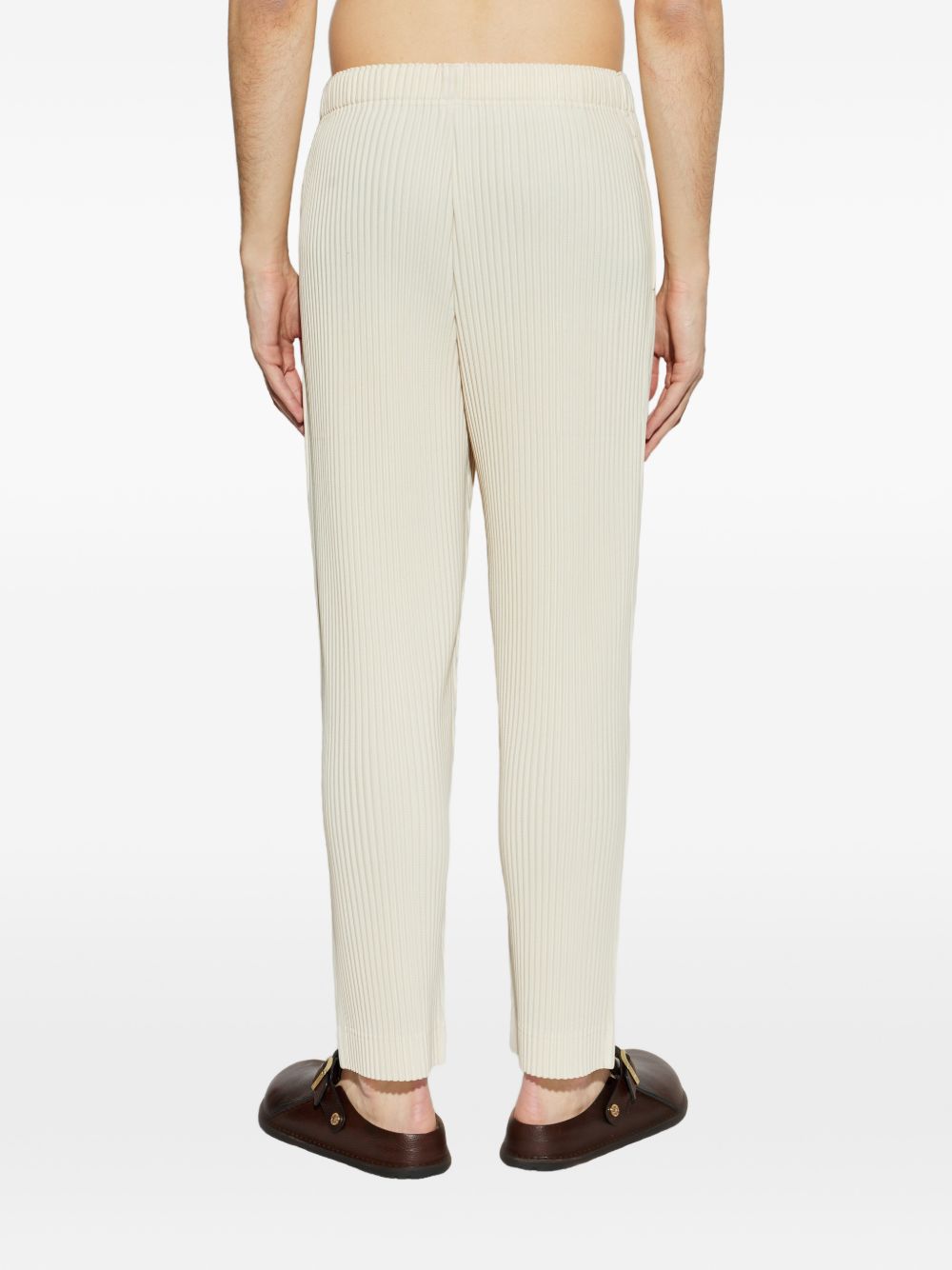 Homme Plisse Issey Miyake Trousers Beige Poyester