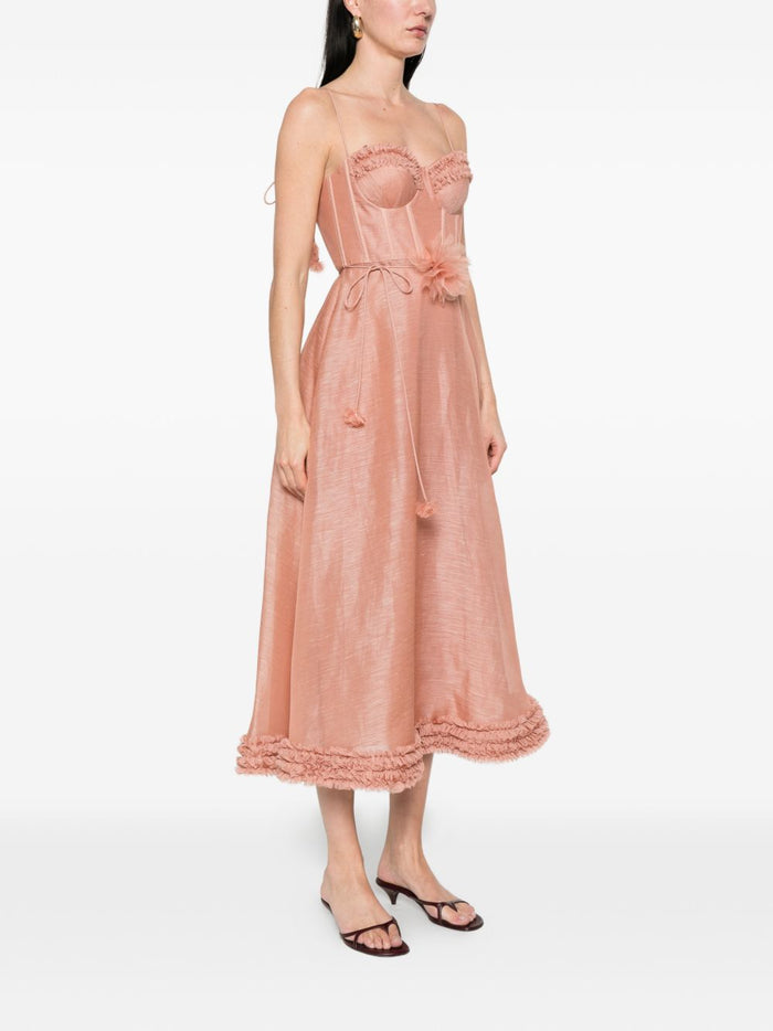 Zimmermann Dresses Pink Outer: linen/flax
