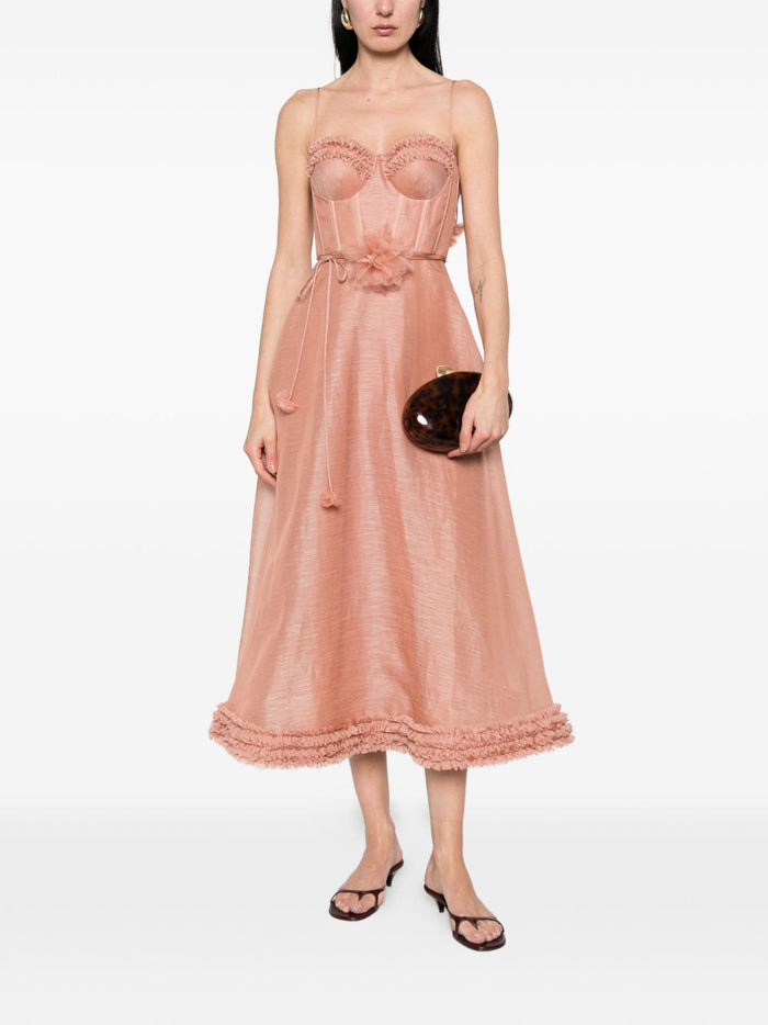 Zimmermann Dresses Pink Outer: linen/flax