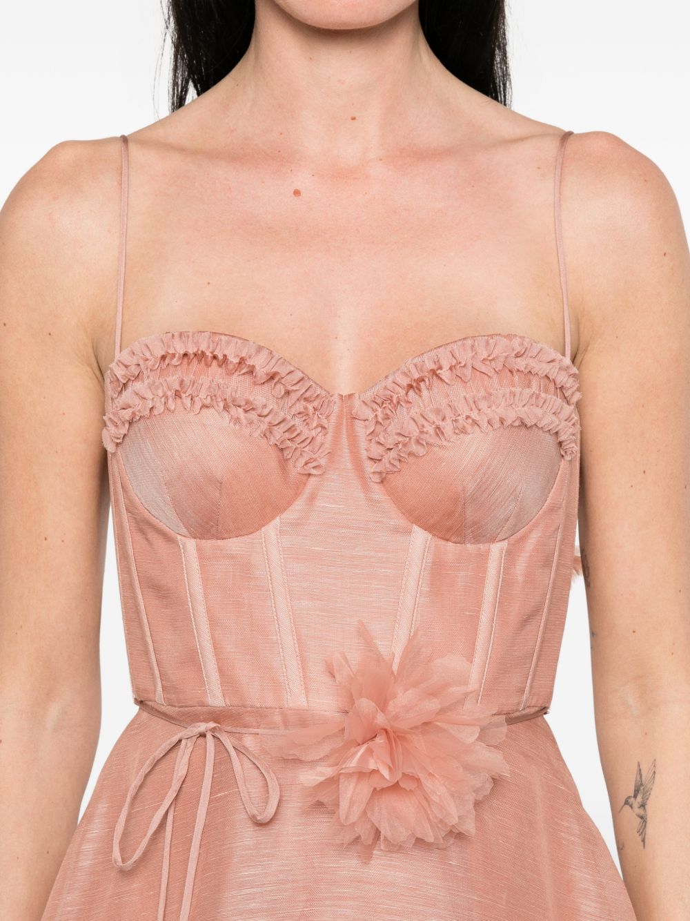 Zimmermann Dresses Pink Outer: linen/flax