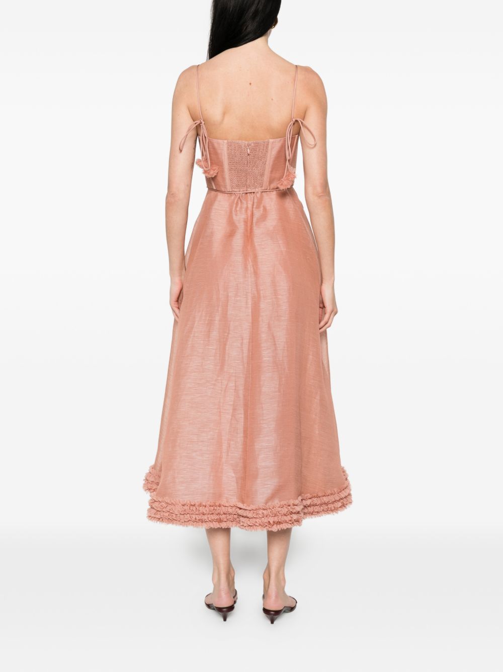 Zimmermann Dresses Pink Outer: linen/flax