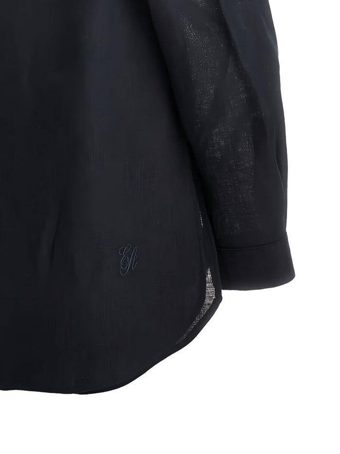 Emporio Armani Shirts Blu Linen
