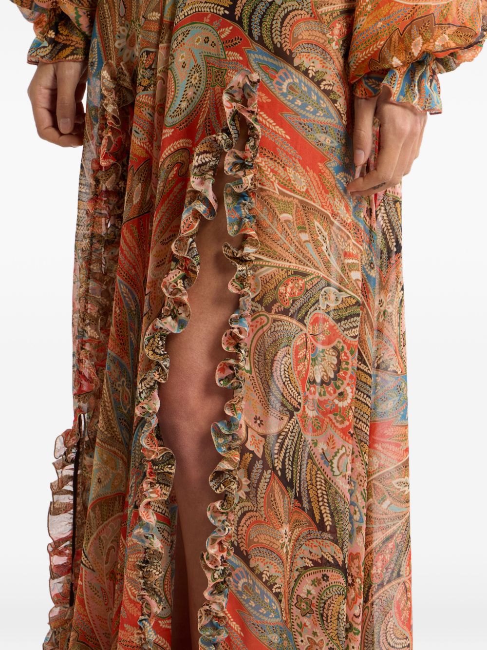Etro Skirts Arancio Silk