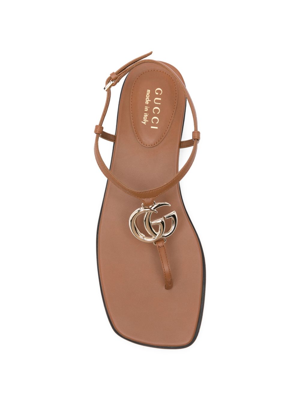 Gucci Sandals Leather Brown Calf Skin