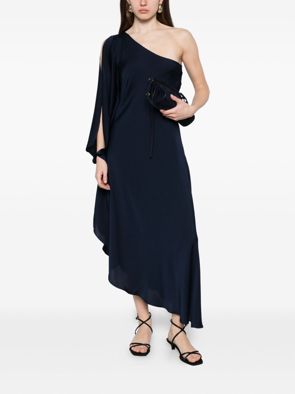 Silk95five Dresses Blue Silk Elastane