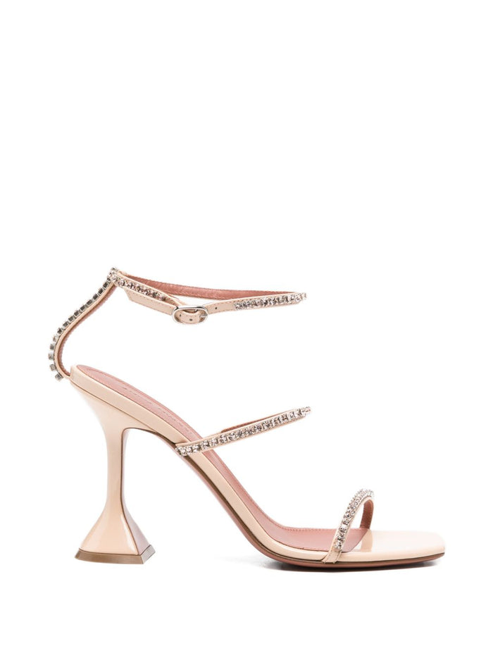 Amina Muaddi Sandals Golden Calfskin