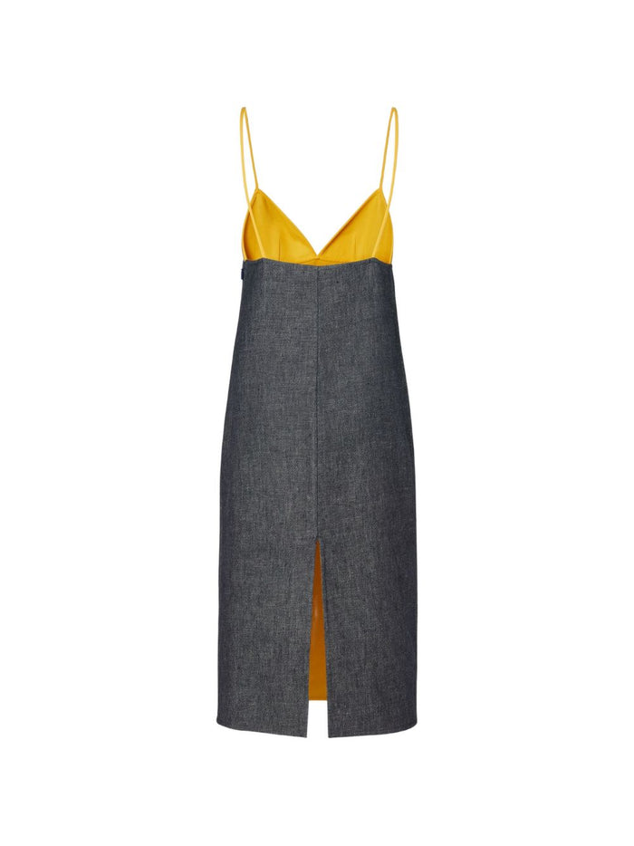 Fendi Dresses Blu Linen/flax