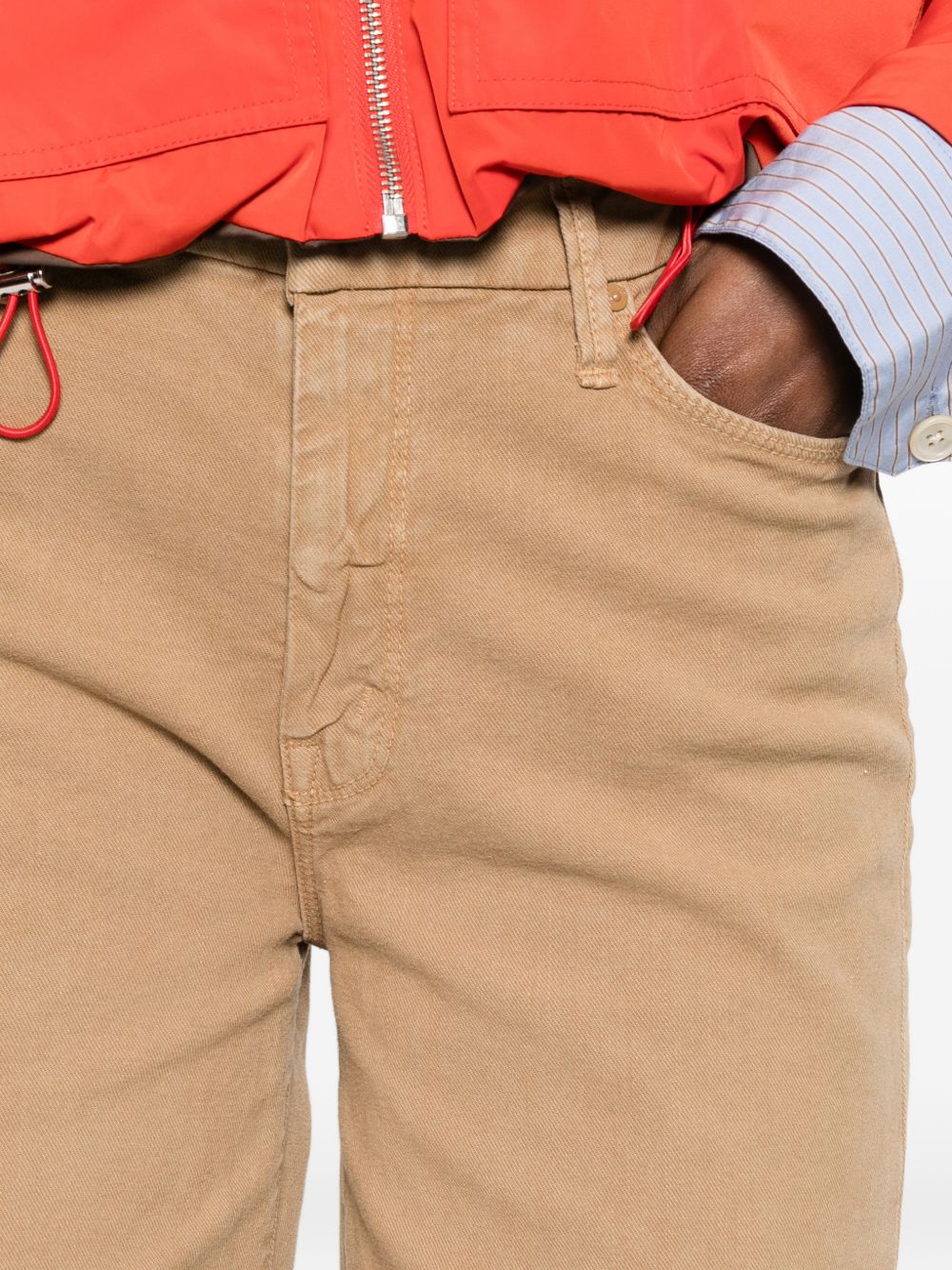 Mother Jeans Beige Cotton Lyocell Elastane