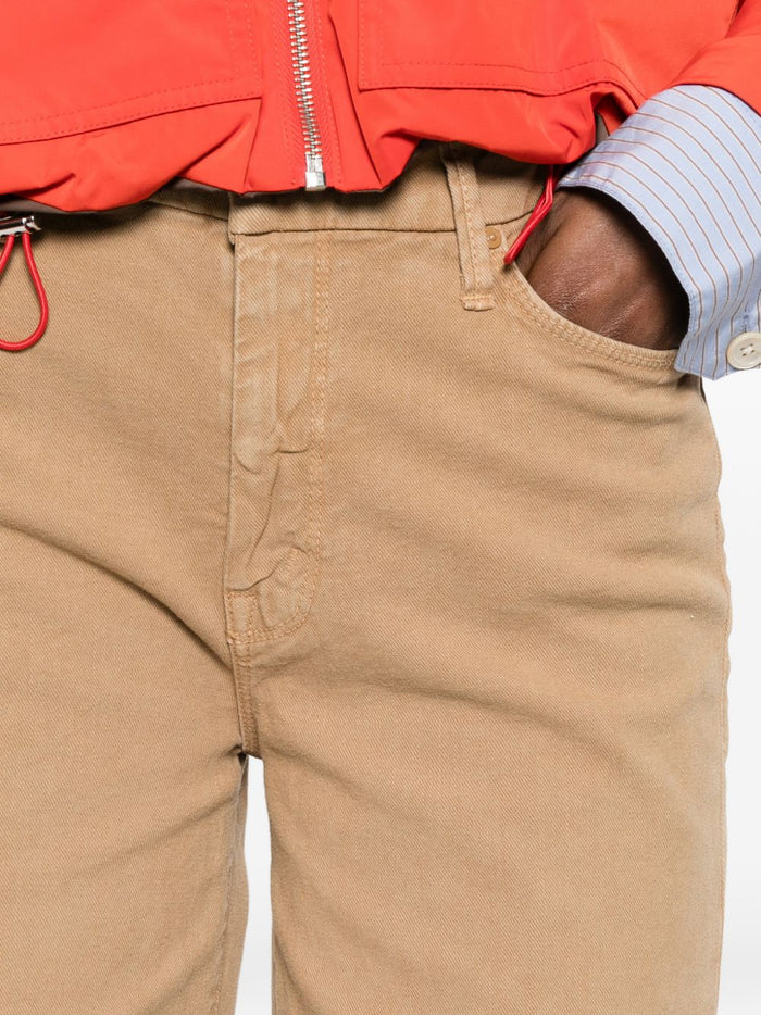 Mother Jeans Beige Cotton Lyocell Elastane