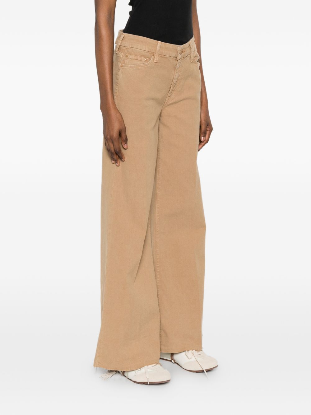 Mother Jeans Beige Cotton Lyocell Elastane
