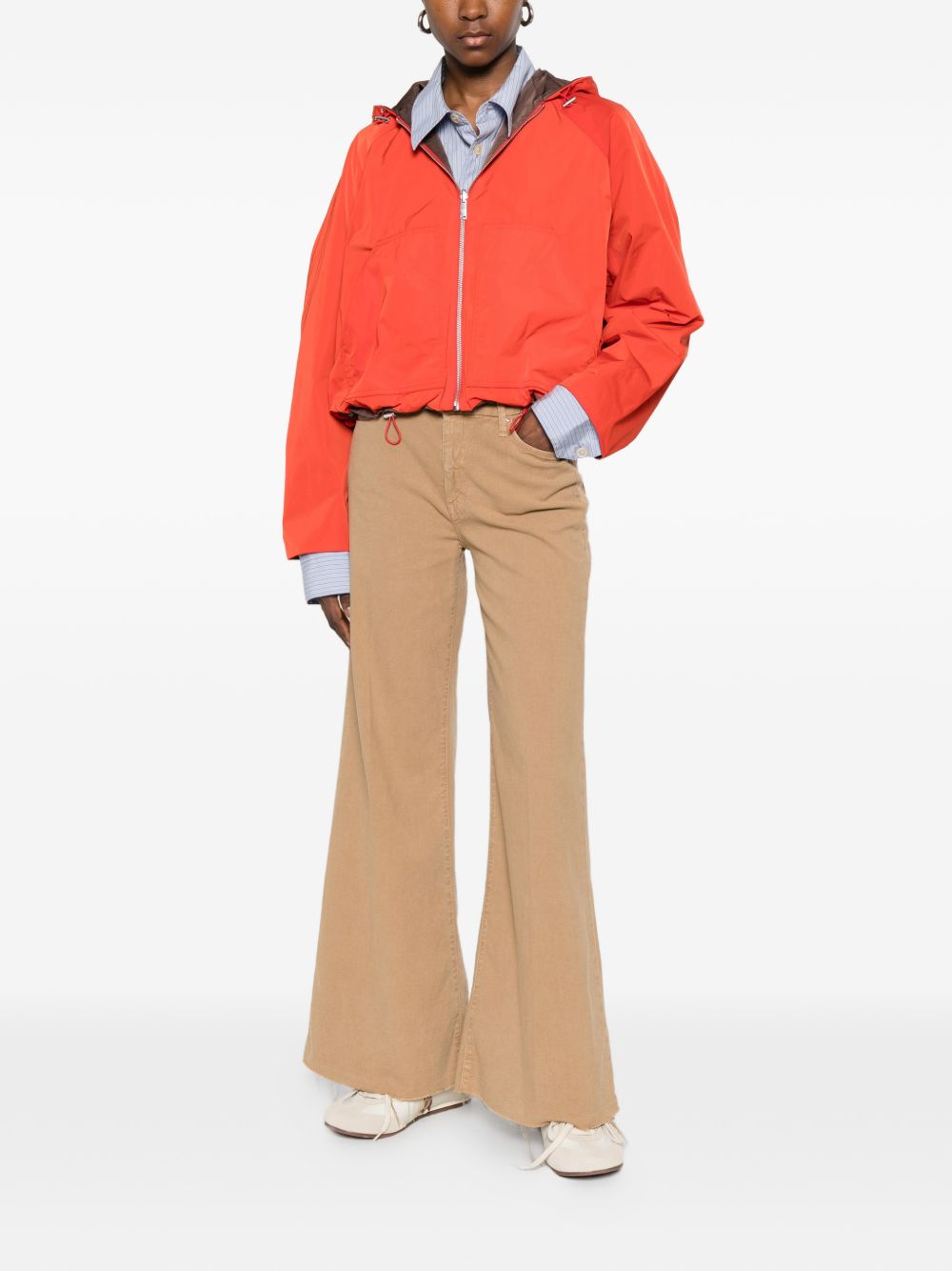 Mother Jeans Beige Cotton Lyocell Elastane