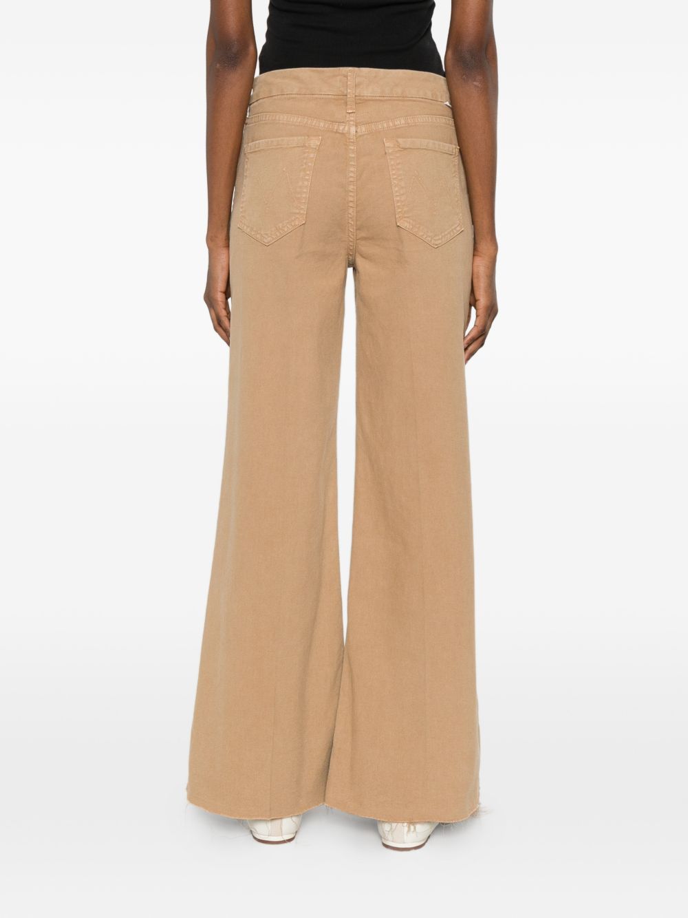 Mother Jeans Beige Cotton Lyocell Elastane