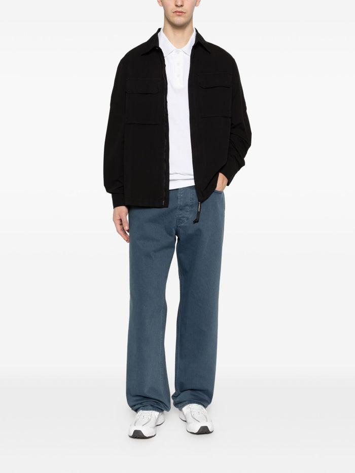 C.p.company Coats Black Cotton