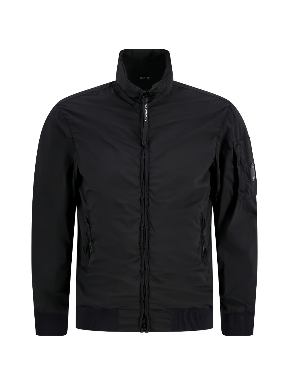 C.p. Company Coats Black Poliammide Elastane
