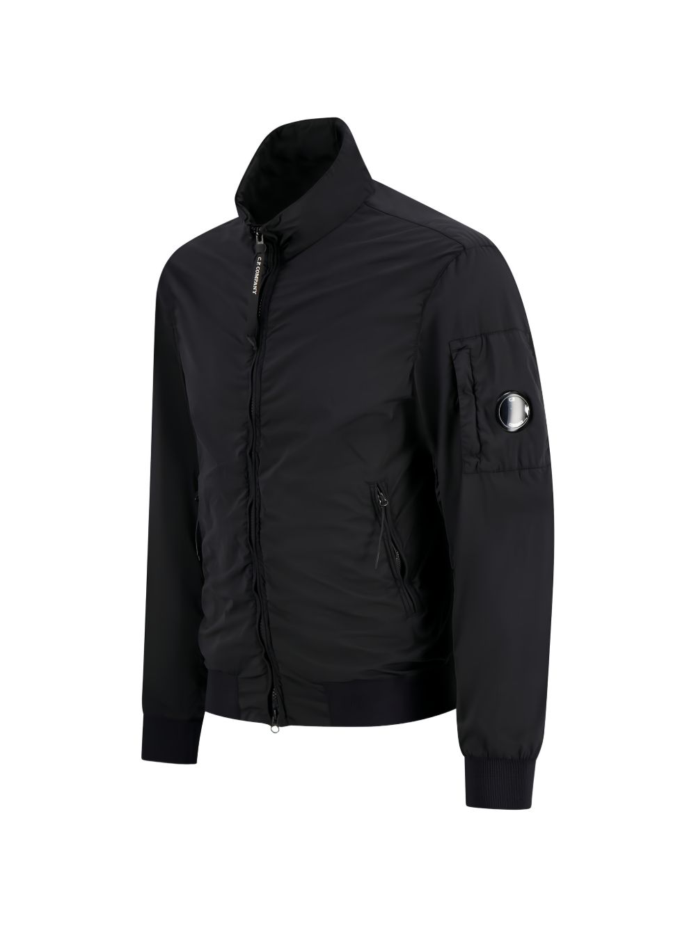 C.p. Company Coats Black Poliammide Elastane