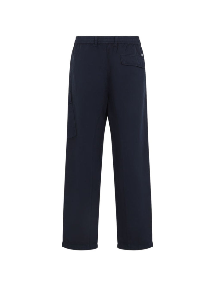 C.p. Company Trousers Blue Cotton Linen