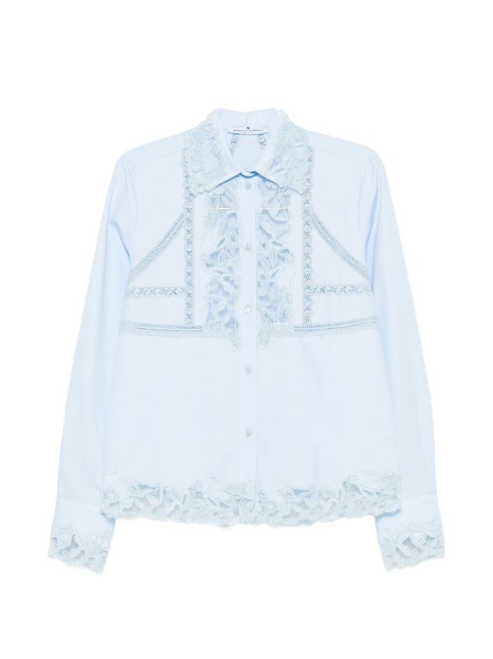 Ermanno Scervino Shirts Azzurro Cotton