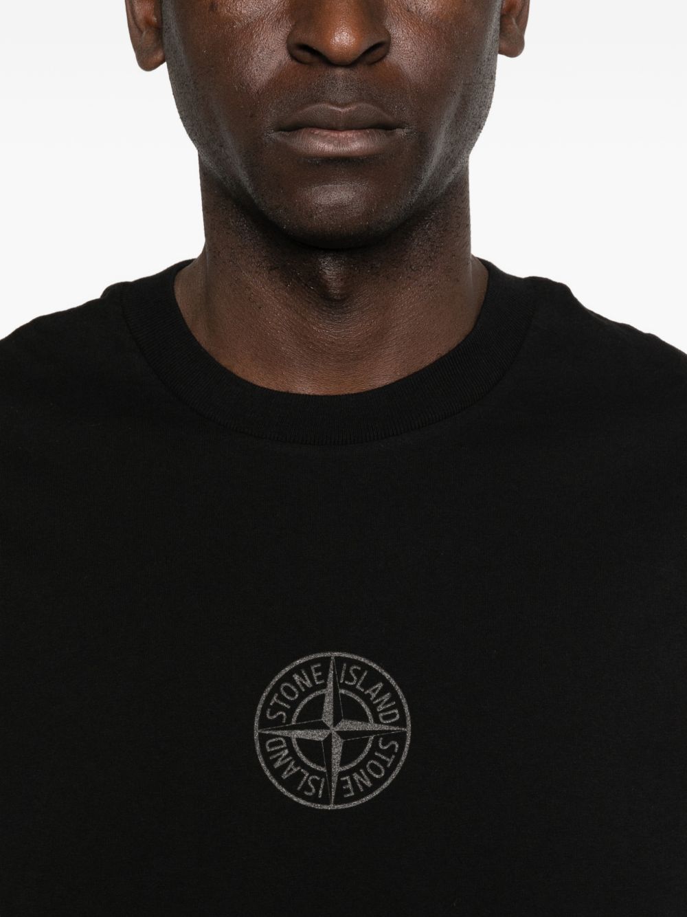 Stone Island T-Shirts And Polos Black Cotone