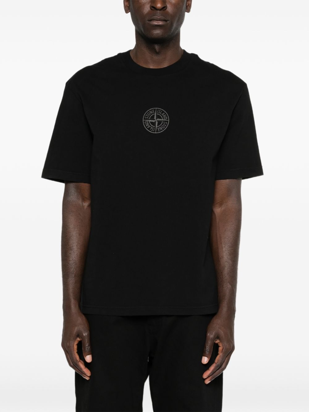 Stone Island T-Shirts And Polos Black Cotone