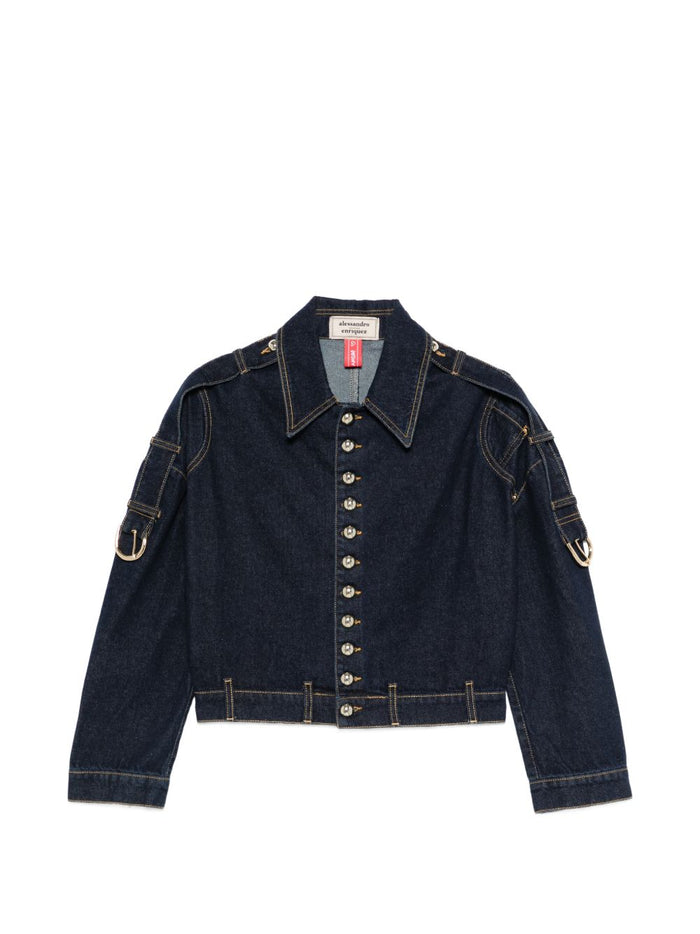 Alessandro Enriquez Coats Blu Cotton