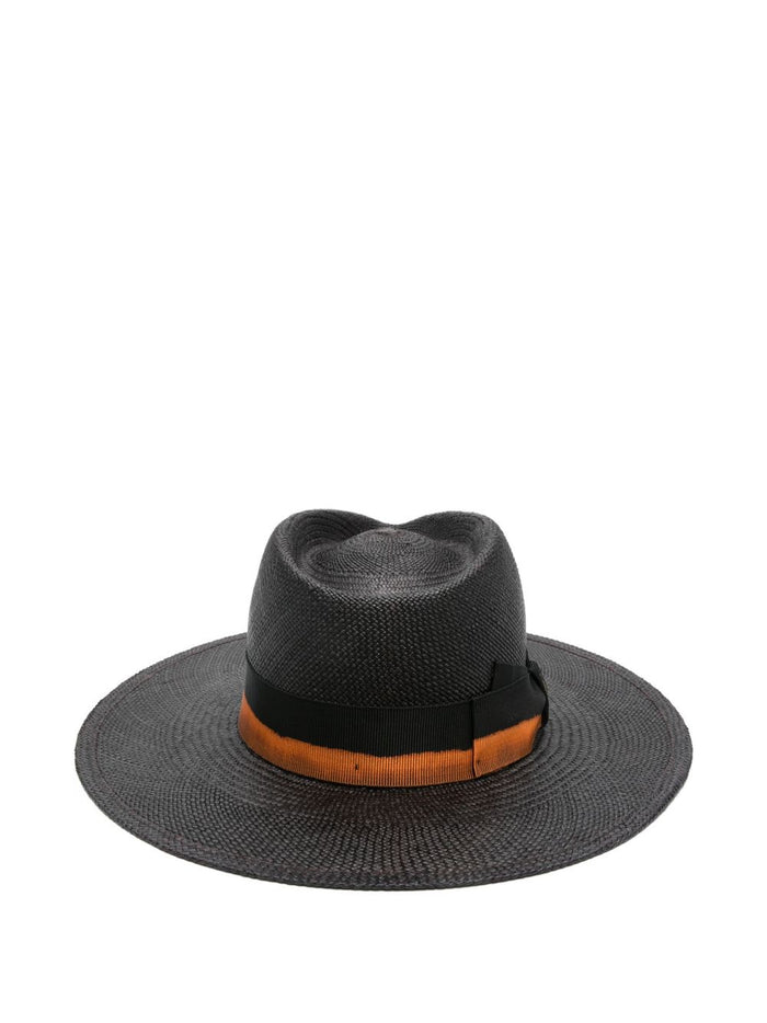Borsalino Hats Black Straw