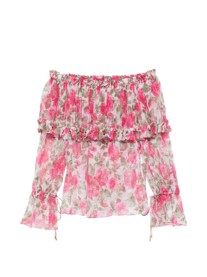 Chloè Top Rosa Silk