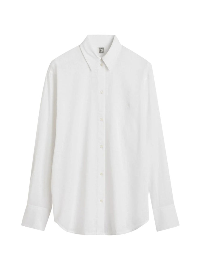 Toteme Main Shirts Bianco Fabric