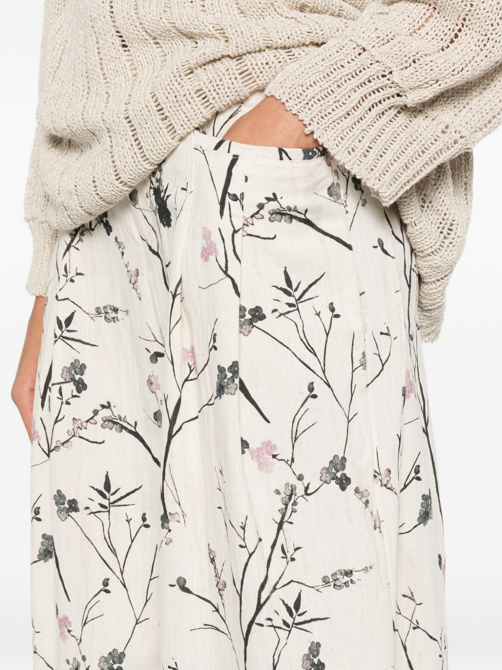 White Sand Trousers Avorio Cotton
