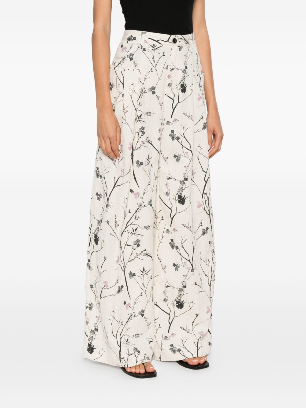 White Sand Trousers Avorio Cotton