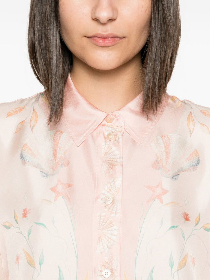 Forte Shirts Rosa Silk