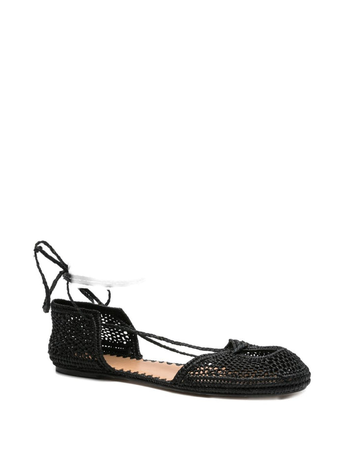 Odissi Flat Shoes Nero Fabbric