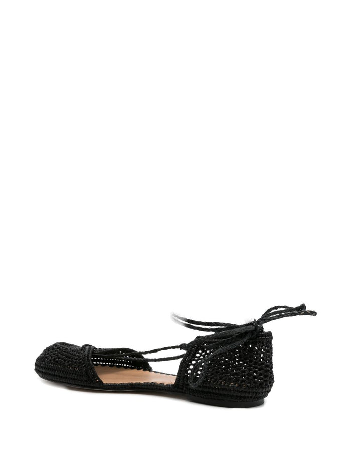 Odissi Flat Shoes Nero Fabbric