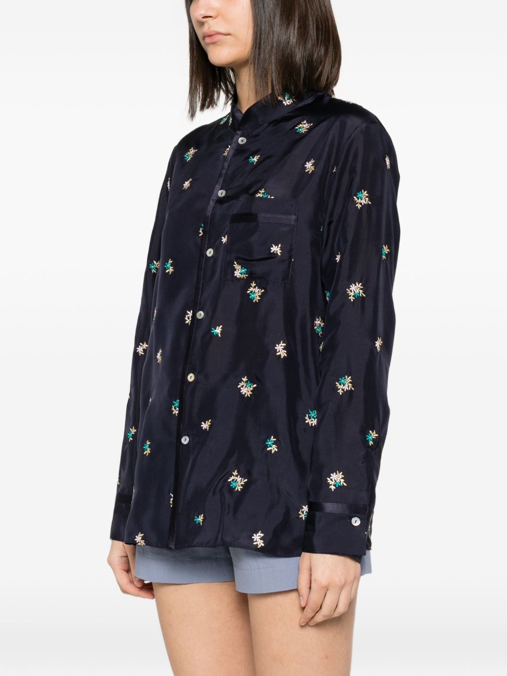 Forte Shirts Blu Silk