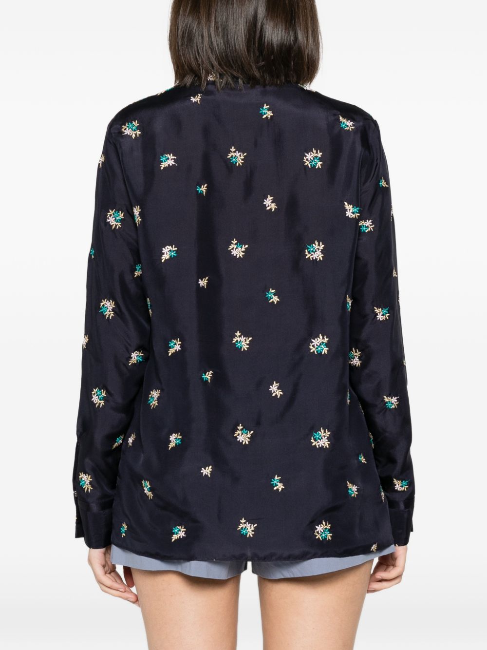 Forte Shirts Blu Silk