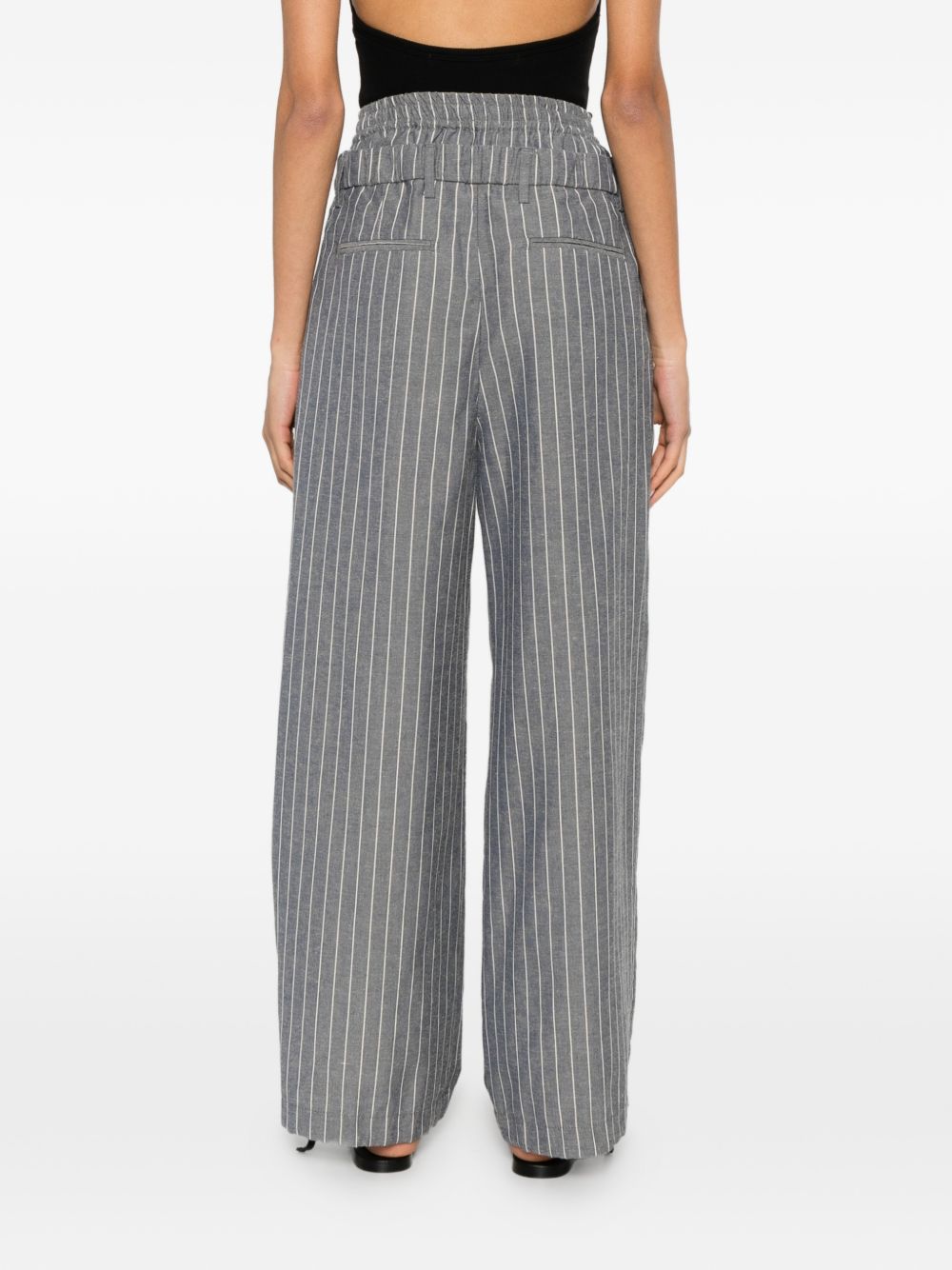 White Sand Trousers Grigio Cotton