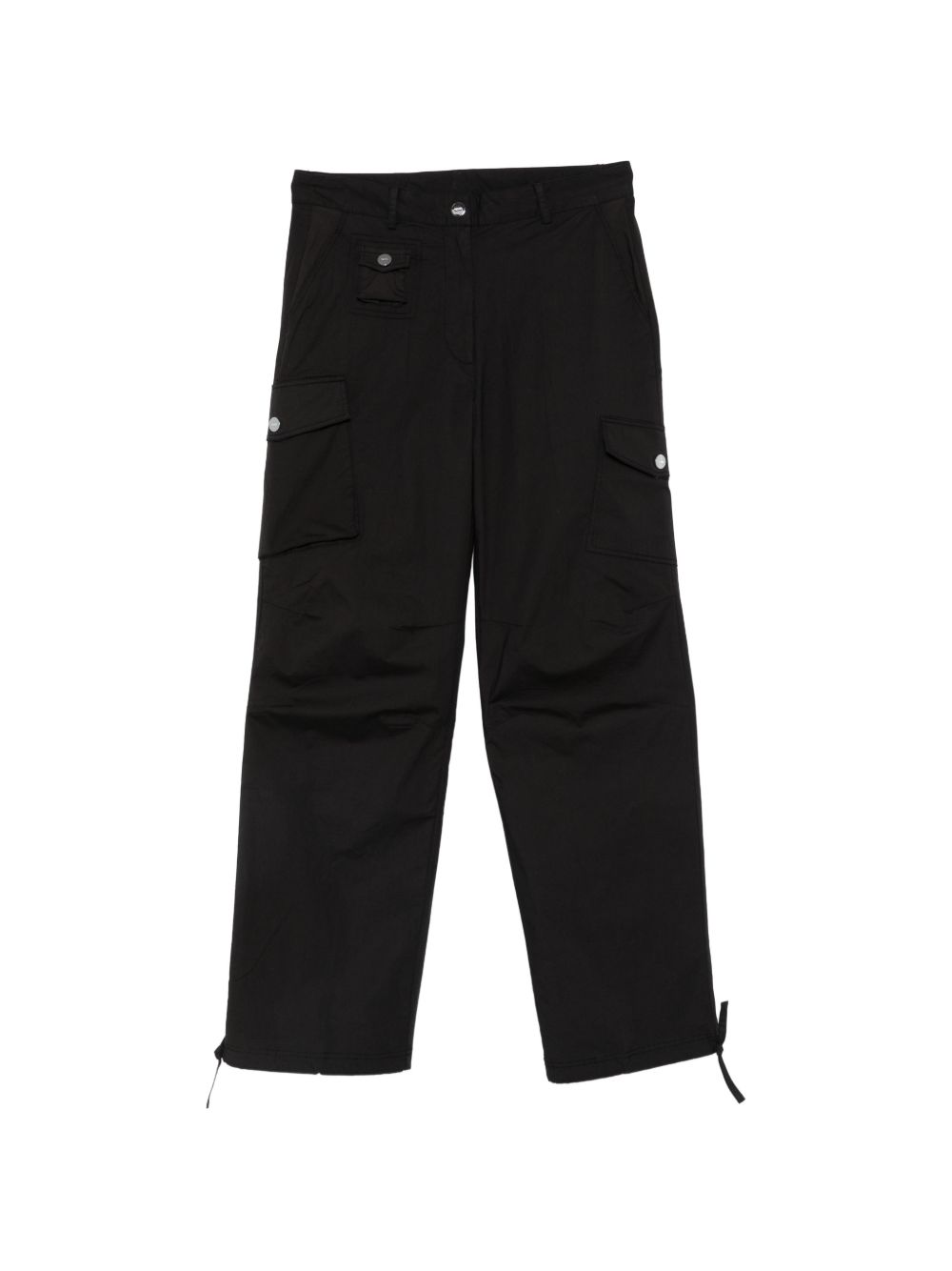 Ganni Trousers Nero Elastane