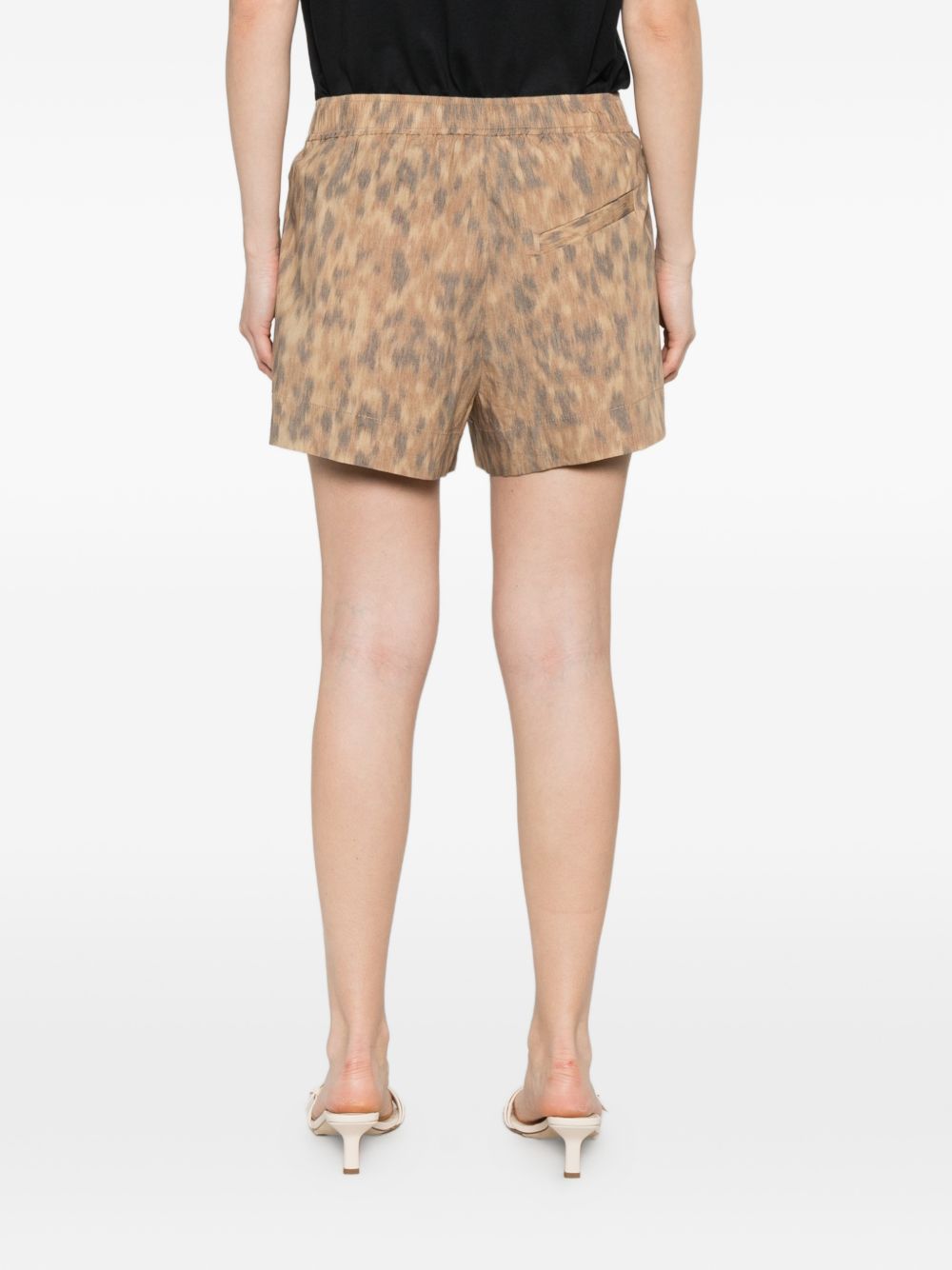 Ganni Shorts Beige Elastane